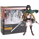 Figma Attack on Titan Eren Jaeger / Mikasa Ackerman / Levi Ackerman / PVC Action Figure Model Toy Figuirne