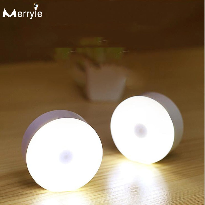 8 Beads USB Rechargeable LED Wall Lamp Human Body Infrared Sensor Night Light Cabinet Closet Lights for Bedroom Stair Toilet