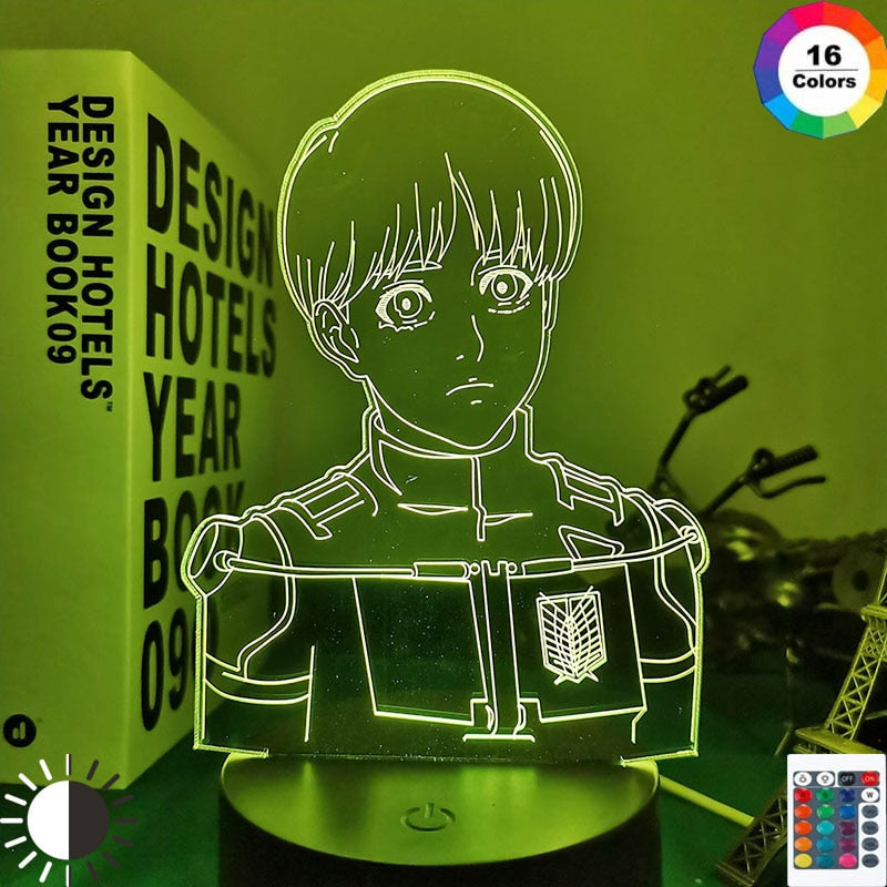 Led-Licht Anime Attack on Titan Armin Arlert für Schlafzimmerdekoration Nachtlicht Kindergeburtstagsgeschenk Manga Shingeki No Kyojin 3D-Lampe