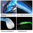 Goture 5pcs/lot Fishing Lure Swimbait Jig Head Rubber Tail Artificial Soft Lure Searchbait 21g 28g Silicone Bait 2022 Pesca