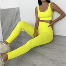 2 Pieces Seamless Fitness Women Yoga Suit Gym Push Up Clothes Workout Sport Set Padded Sports Bra High Waist Legging Sportswear