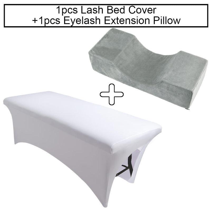 Neck Lash Pillow Memory Foam Lash Pillow 1pcs Eyelash Extension Bed Cover Elastic Sheet For Grafting Eyelashes Makeup Tool Salon