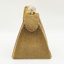 Boutique De FGG Pyramid Shape Crystal Clutch Evening Bags for Women Formal Party Rhinestone Purse Bridal Wedding Handbags