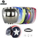 Soman cara abierta casco Visor burbuja Flip Up motocicletas Visor capacete lente casco accesorios BV01