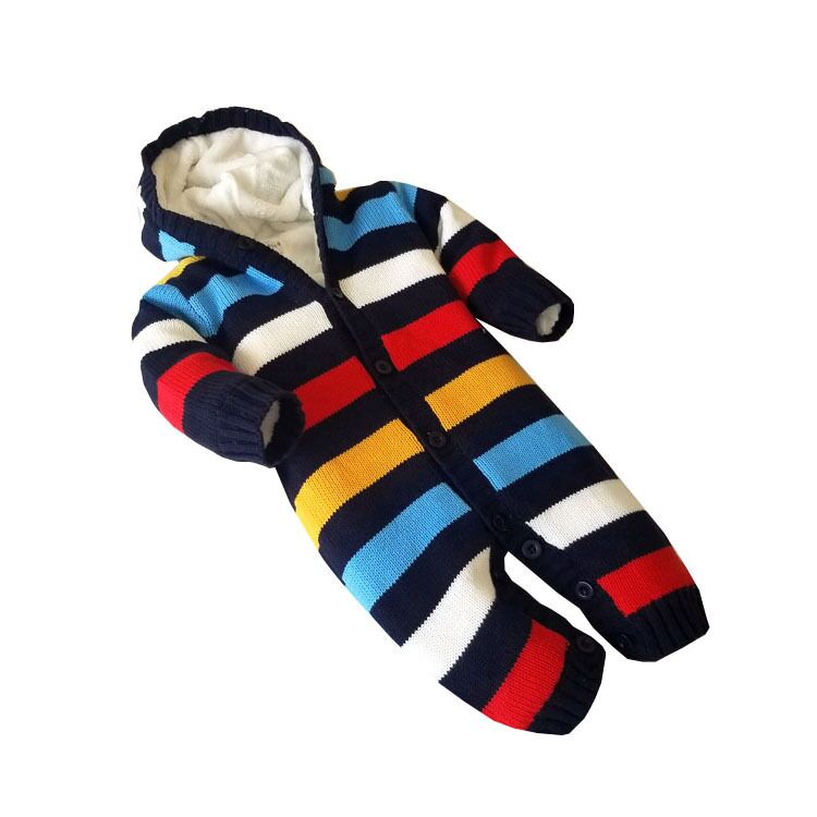 Baby ClothesWinter Cap Hats Baby Sweaters Baby Rompers Thick Cotton Outfit Newborn Jumpsuit for Children Baby Costume