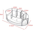 Organizador de maquillaje de plástico de sobremesa Lisptick/brocha de maquillaje/esmalte de uñas/organizador de cosméticos caja de maquillaje de almacenamiento transparente para mujer