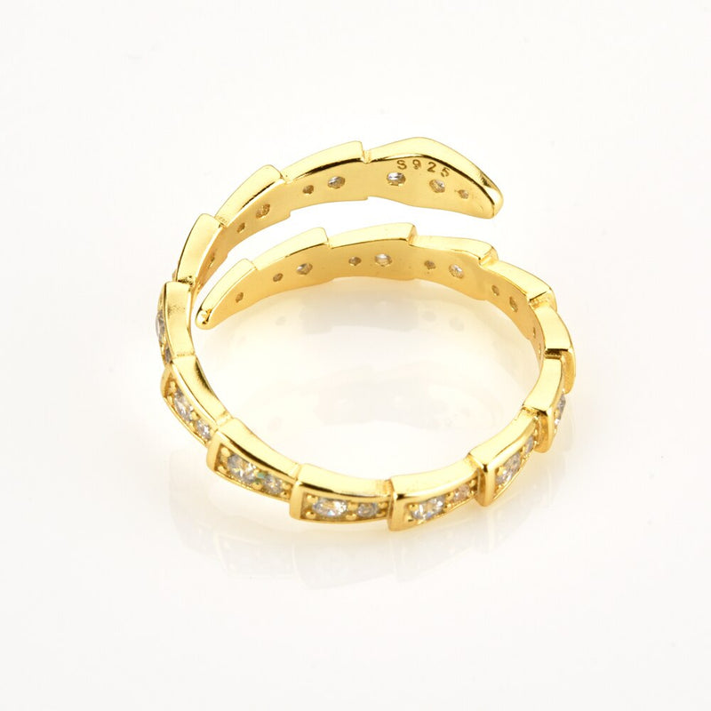 ANDYWEN 925 plata esterlina oro etapa circonita pavé serpiente anillo redimensionable 2020 Rock Punk moda joyería fina para mujeres europeas