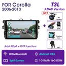 Vtopek 9&quot; 4G Carplay 2din Android 11 Car Radio Multimedia Players GPS Navigation For Toyota Corolla E140/150 2006-2013 Head Unit