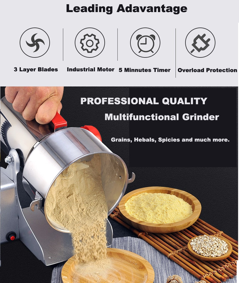 BioloMix 800g 700g Grains Spices Hebals Cereals Coffee Dry Food Grinder Mill Grinding Machine Gristmill Flour Powder crusher