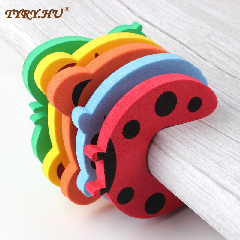5Pcs/Lot Protection Baby Safety EVA C Shape Door Stopper Cute Animal Security Baby Card Lock Newborn Care Child Finger Protector