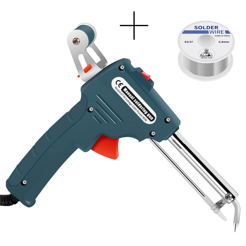 110V/220V 60W Automatically Send Tin Gun Hand-held Soldering Iron External Heat with Power Switch Welding Repair Tool