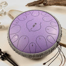 Steel Tongue Drum 13 Inch 15 Tones D Key Tank Drum Tamborine Yoga Meditation Percuss Music Instrument Children&