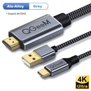 QGeeM USB C auf HDMI 4K 60Hz Kabel USB Typ C auf HDMI Adapter USB-C HDMI Thunderbolt 3 Konverter für MacBook Huawei Samsung S10