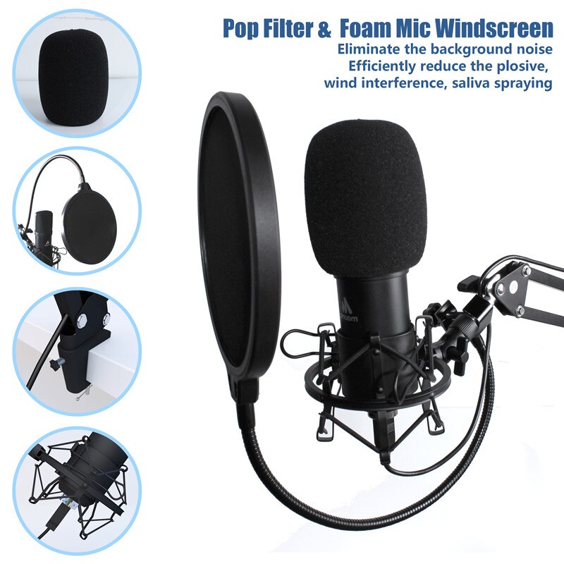 MAONO USB Microphone Kit Professional Podcast Condenser Mic 192KHZ/24BIT For PC Karaoke Youtube Studio Recording microfone A04