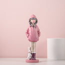 Moderne Mode-Ballon-Mädchen-Figuren, süße rosa Mädchen für Raumdekoration, schickes unverwechselbares Geburtstagsgeschenk für Mädchen, Inneneinrichtung