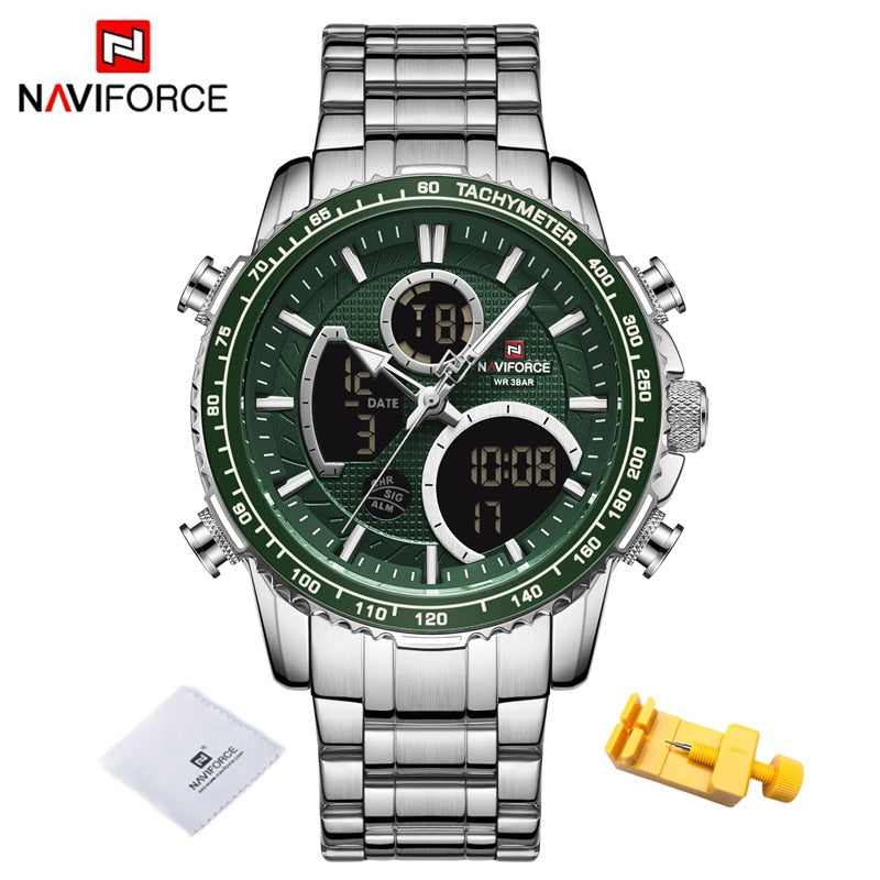 NAVIFORCE Herrenuhr Luxusmarke Digitale Sportuhren Herren Quarz Armbanduhr Männlich Leuchtende Wasserdichte Uhr Relogio Masculino