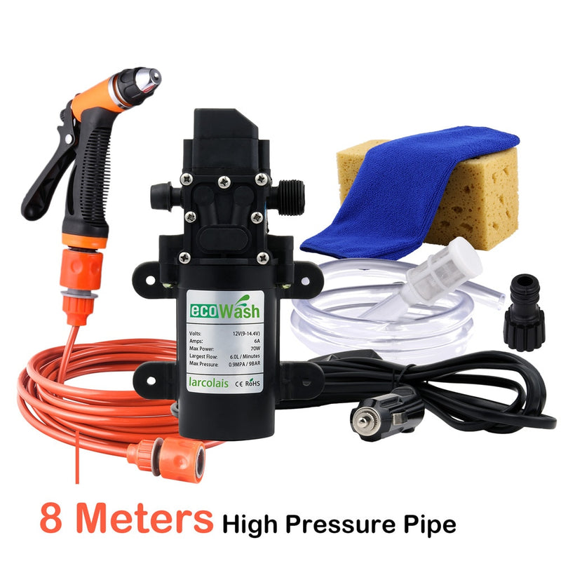 12V Car Wash Car Washer Gun Pump High Pressure Cleaner Car Care Portable Washing Machine Electric Cleaning Auto Device