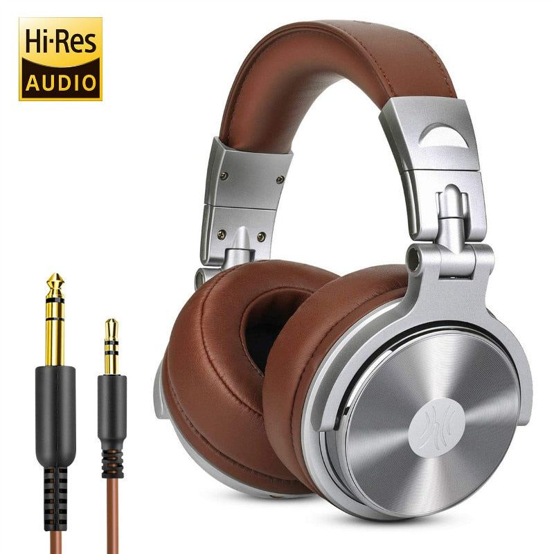 Oneodio Pro10/30/50 Auriculares con cable Estudio profesional DJ Auriculares con micrófono Sobre la oreja Monitor Grabación Auriculares estéreo