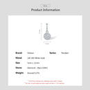 VISTOSO Gold Pendants For Women Authentic 14K 585 Yellow Gold Small Round Circle Sparkling Diamond Necklace Pendant Fine Jewelry