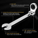 Combination Ratchet Wrench, with Flexible Head, Dual-purpose Ratchet Tool, Ratchet Combination Set. Car Hand Tools