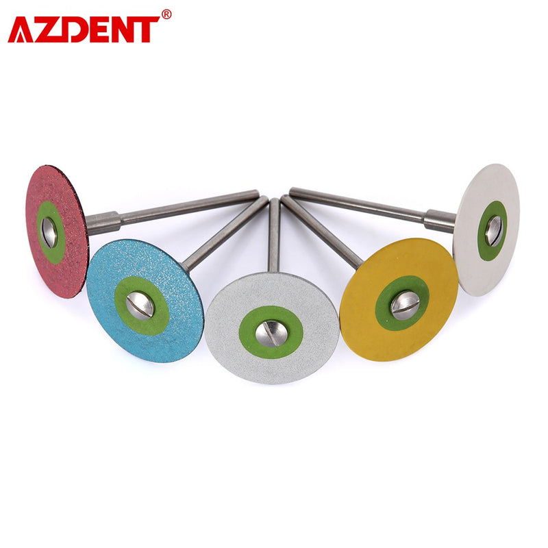 AZDENT Dental (HP) Ruedas de pulido de diamante de goma de 26 mm para disco de rueda de pulidor de laboratorio dental PFM Emaxs de porcelana Zirconia