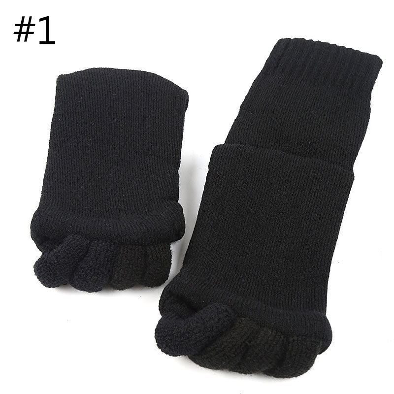 1Pair BYEPAIN Five Toes Separators Foot Sock Hallux Valgus Corrector Bunion Adjuster Foot Care Alignment Straightener Socks