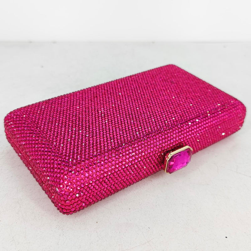 Boutique De FGG, bolso De mano De cristal fucsia para mujer, bolsos De noche, caja De diamantes De imitación para boda, bolsos De mano, monedero De diamantes para fiesta y cena