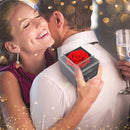 Mothers Day Natural Eternal Rose Jewelry Box /w 100 Languages Love Necklace Preserved Flowers Proposal Ring Case Gifts for Her