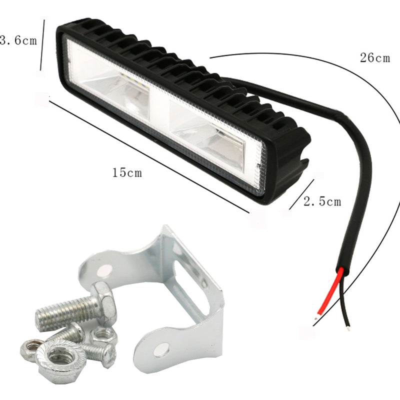 Faros delanteros LED de 12-24V para motocicleta, camión, barco, Tractor, remolque, luz de trabajo todoterreno, foco de luz de trabajo LED de 36W