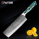 XITUO Damascus Steel knife Set 1-5 PCS Kitchen Tools Chef Knife Japanese Santoku Knives Boning knife Exquisite Shell Handle New