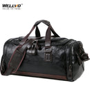 Men Quality Leather Travel Bags Carry on Luggage Bag Men Duffel Bags Handbag Casual Traveling Tote Large Weekend Bag Hot XA631ZC