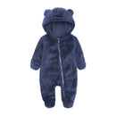 Newborn Baby Boys Girls Hooded Jumpsuit Thick Warm Flannel Toddler Baby Girl Boys Romper Winter Autumn Baby Boys Girls Clothes