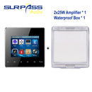 Smart Home pro Audio Background HiFi Music Mini wall Amplifier System TV Touch Key Digital stereo Music bluetooth Player RS485