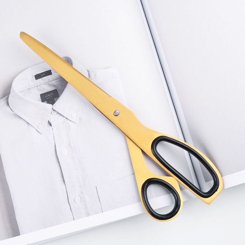 Nordic Asymmetric Scissors Stainless Steel Simple Design Golden Scissors Office Household Scissors Craft Supplies Scissors