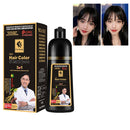 500ml Essence Black Hair Dye Shampoo Covering Hair Permanent Hair Color Dye Shampoo Natural Argan Oil Essence Instant