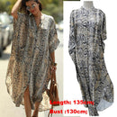 Cover-ups 2022 Kaftan Beach Print SnakeSkin Swimsuit Cover Up Kimono Plage Beach Robe Femme Long Dress Sarong Dress Beachwear
