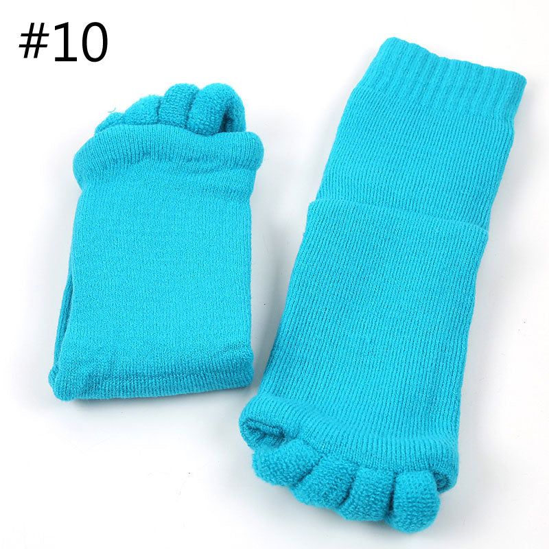 1Pair BYEPAIN Five Toes Separators Foot Sock Hallux Valgus Corrector Bunion Adjuster Foot Care Alignment Straightener Socks