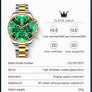 Relojes OLEVS para hombre, reloj de pulsera de cuarzo resistente al agua a la moda para hombre, correa de acero inoxidable de lujo de marca superior, reloj deportivo con fecha para hombre