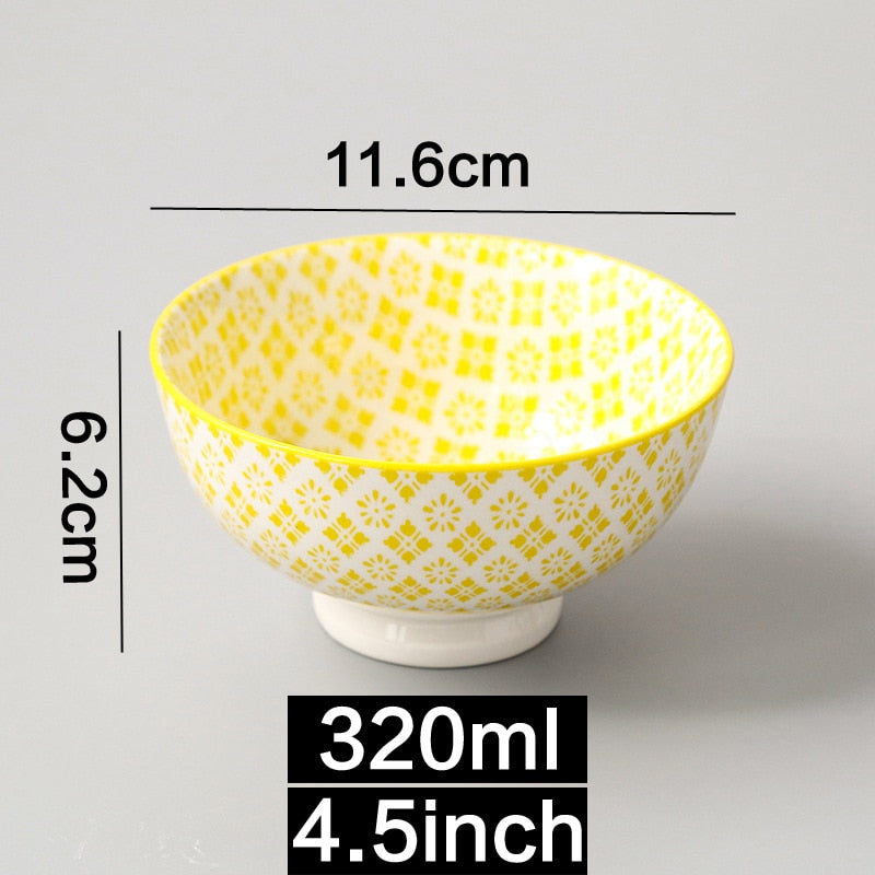 Japanese and Wind 4.5-inch Rice Bowl Ceramic Unglazed Anti-scalding Bowl European Simple Household Soup Bowl  High-legged