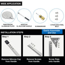 PizzAtHome 7/ 8/ 9 Zoll Perforierter Pizzawendeschieber Pizzaschaufel Aluminium Pizzaschieber Schaufel Kurzer Pizzaheber Anti-Rutsch-Griff