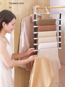 Joybos Pants Hangers Racks Closet Organizer 6/8 Layers Clothing Racks Trouser Hangers Foldable Wardrobe Hanger Storage Organizer