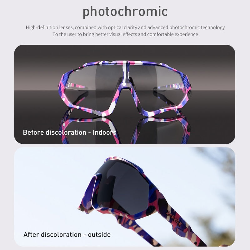 2022 Photochromic cycling glasses gafas ciclismo  fishing sport sunglasses MTB bike glasses fietsbril goggles bicycle eyewear