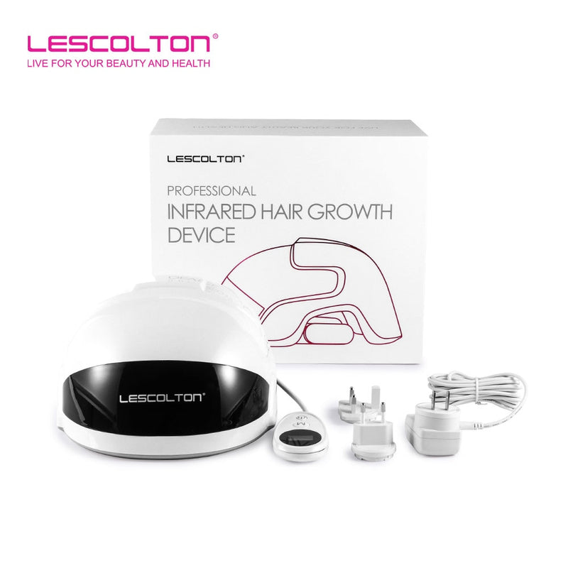 Casco para el crecimiento del cabello LESCOLTON, gorra láser con luz infrarroja, casco LED para el crecimiento del cabello, dispositivo para el tratamiento de la pérdida de cabello, producto de restauración del cabello