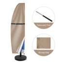 Waterproof Oxford Cloth Outdoor Sunshade Umbrella Cover Garden Weatherproof Patio Cantilever Parasol Rain Cover with Push Rod