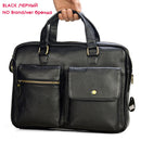 Bolso de mano de cuero genuino para hombre, bandolera grande de viaje de negocios, bolso de cuero para ordenador portátil, bolso de hombro tipo bandolera para documentos de hombre