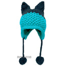 BomHCS Cute Fox Ears Beanie Winter Warm 100% Gorro de punto hecho a mano