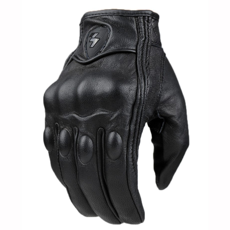 Herren Damen 4 Season Driving Supertech Schwarz/Weiß Motorrad Lederhandschuhe Rennhandschuh Motorrad Rindsleder Rennrad Ritter