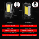 COB Work Light with Magnet LED Flashlight Multifunctional Adjustable Camping Lamp Waterpoof Torch USB Rechargeable Lantern