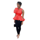 Women Summer Blouse Shirt Sleeveless Tank Tops Peplum Yellow White Black Elegant Modest Officewear Classy Female Spring Clothing