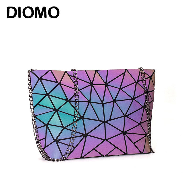 DIOMO Messenger Bag Damen Kettentasche Trend Fashion Luminous Geometric Sling Bag Sac Femme Schultergurt Female Bolsas Feminina